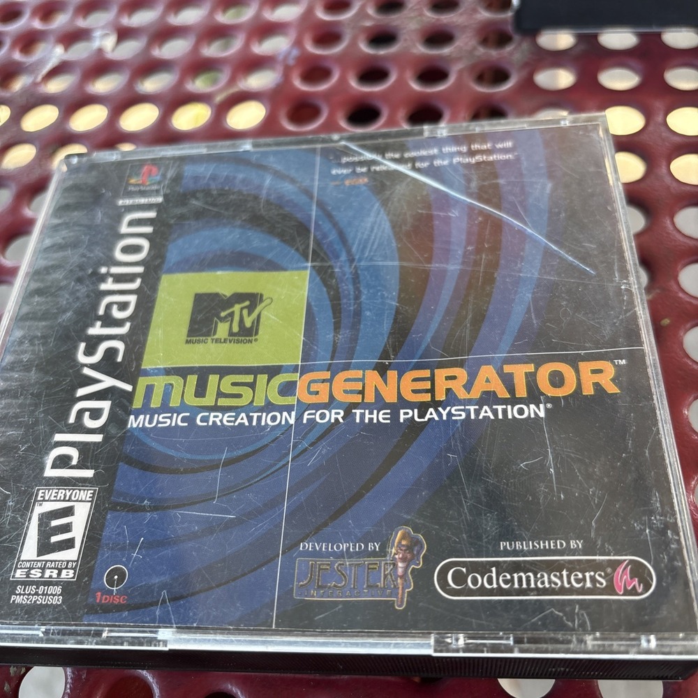MTV Music Generator Sony PlayStation 1 1999 PS1 Codemasters SLUS-01006 Rare